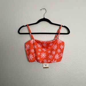🆕NWT BILLABONG Wrangler Out West Dreamin Longer Reversible Tube Bikini Top